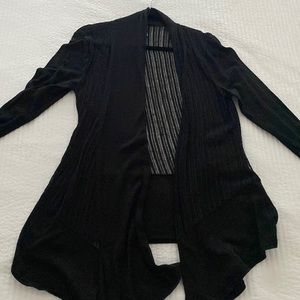 Black sheer long sleeve cardigan